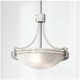 Deco Brushed Nickel Mini Pendant Light 12 1/2'' Wide Modern Art Deco Marbleized Glass Bowl Fixture for Kitchen Island Dining Room - Possini Euro Design