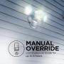 Home Zone Security Motion Sensor Light - Ultra Bright 3 Head Outdoor Weatherproof LED Flood Light