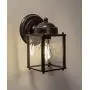 CORAMDEO Outdoor Square Coach Light for Porch, Patio, Deck, Barn, Wet Location, E26 Medium Base Socket, Durable Bronze Finish & Clear Glass