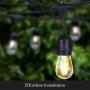 Brightech Ambience Pro - Waterproof LED Outdoor String Lights - Hanging 1W Vintage Edison Bulbs Create Bistro Ambience On Your Gazebo - 24 Ft Commercial Grade Cafe Lights, Dimmable