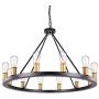 Wellmet Wagon Wheel Chandelier, 35”Dia 12 Lights Rustic Matte Black Foyer Chandelier, Large Round Mordern Farmhouse Chandeliers Lighting Fixture for Kitchen Island, Dining Living Room, Entryway Wellmet Wagon Wheel Chandelier, 35”Dia 12 Lights Rustic Matte Black Foyer Chandelier, Large Round Mordern Farmhouse Chandeliers Lighting Fixture for Kitchen Island, Dining Living Room, Entryway