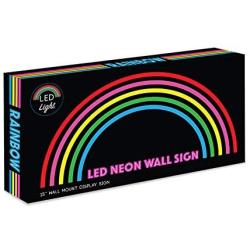 Isaac Jacobs 15” x 7.5” inch LED Neon ‘Multi-Colored Rainbow’ Wall Sign for Cool Light, Wall Art, Bedroom Decorations, Home Accessories, Party, and Holiday Décor: Powered by USB Wire (Rainbow)