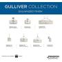 Progress Lighting P350049-141 Gulliver Semi-Flush/Convertible, Galvanized Finish