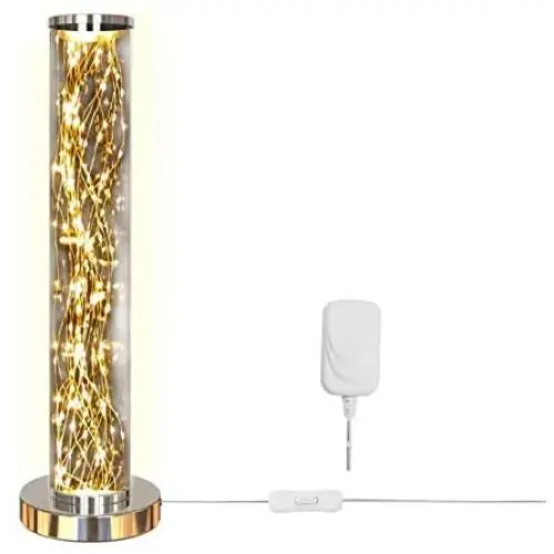 Fairy String Lights Table Lamp, Modern Accent Lamp Cylinder Lamp Shade Night Light Nightstand Lamp for Bedroom Living Room(18''Warm White Color) Fairy String Lights Table Lamp, Modern Accent Lamp Cylinder Lamp Shade Night Light Nightstand Lamp for Bedroom Living Room(18''Warm White Color)