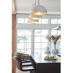 Regina Andrew Sigmund Pendant Small (White and Gold) | Ceiling Light Fixture with Single Socket 60 Watts Max E26 Keyless Base for Entries and Hallways to Kitchens and Dining Rooms