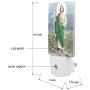 Saints Collection Unique St. Jude Plug In LED Night Light with Automatic Dusk to Dawn Sensor, Devotional Night Light, For Nursery, Bathroom, Bedroom, Kids Room, and Hallway