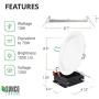 Sunco Lighting 16 Pack 6 Inch Slim LED Downlight, Baffle Trim, Junction Box, 14W=100W, 850 LM, Dimmable, 6000K Daylight Deluxe, Recessed Jbox Fixture, IC Rated, Retrofit - ETL & Energy Star