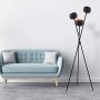 Archiology Black Modern Floor Lamp ,with 3 Matte Black Globe Head and Interwining Tripod Legs-Metal Tripod Floor Lamp for Mid-Century Living Room and Bedroom Archiology Black Modern Floor Lamp ,with 3 Matte Black Globe Head and Interwining Tripod Legs-Metal Tripod Floor Lamp for Mid-Century Living Room and Bedroom