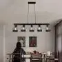 OYIPRO Industrial Kitchen Island Light, 5 Lights Pendant Light Metal Wire Cage Hanging Lamp Rustic Ceiling Light Fixture E26 Socket