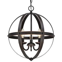 Westinghouse Lighting 6341800 Stella Mira Three-Light Pendant, Oil Rubbed Bronze Finish with Highlights