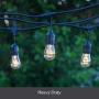 Brightech Ambience Pro - Waterproof Outdoor String Lights - Hanging Industrial 11W Edison Bulbs - 48 Ft Vintage Bistro Lights - Create Great Ambience in Your Backyard, Gazebo
