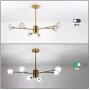 Modern Sputnik Chandeliers 6-Lights Pendant Lighting Ceiling Light Fixture for Living Room, Dining Room, Hotel