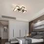 Garwarm Geometric Ceiling Light, 43W Black Modern LED Flush Mount Ceiling Lamps, 3-Squares Acrylic Dimmable Ceiling Light Fixtures Chandeliers for Dining Living Room Study Kitchen
