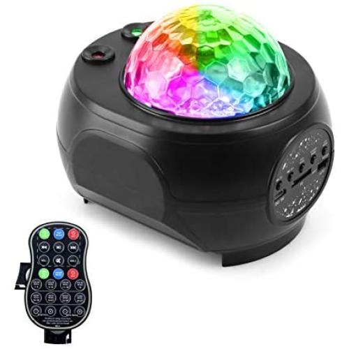 Christmas Night Light Projector Galaxy and Ocean Waves Starry Star Projector with LED Nebula Cloud for Kid Bedroom/Party/Home/Xmas Theatre, Built-in Bluetooth Music Speaker, Sound Activated