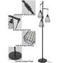 Stepeak Dimmable Cage Floor Lamp, Farmhouse Diamond Shape 3-Light Vintage Sofa Standing Lighting for Office Living Room Bedroom, 64 Inches,