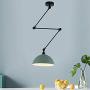Vintage Ceiling Lights, CraftThink Extendable Nordic Retro E26 Lamp Light Bowl Lampshade Ceiling Lamp Hanging Lamp Pendant Lamp for Living Room/Kitchen/Office (Green)