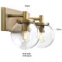 Pathson 2 Light Vintage Wall Sconce, Industrial Bathroom Vanity Light with Globe Glass, Indoor Wall Lamp Fixtures for Hallway Kitchen Bedroom