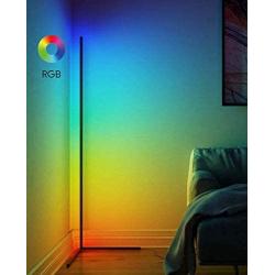 RGB Lamp Led Corner Lamp, 55in Corner Light Led Floor Lamp with Remote Control, Color Changing Christmas Lights, Christmas Decorations for Bedrooms, Living Room, Office, Reading (White Lamp Stand)