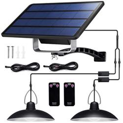 Solar Lights Outdoor, IP65 Waterproof Solar Lights with 32 LED Lights and 2 Remote Control, Easy-to-Install Solar Outdoor Lights with 19.68FT/6M Extension Cord, for Sheds, Yards, Garden, Indoors