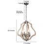 Farmhouse Chandelier, New Modern Orb Kitchen Chandelier, 5-Light Wooden Chandeliers for Dining Rooms, Foyer, Entryway