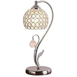 Creative Table lamp Crystal Desk Lamp, Elegant Table Lamp with Metal Base Button Switch, Nightstand Lamp for Bedroom Living Room Hotel Studying Reading. Bedside Nightstand Lamps
