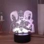 Naruto Anime LED Night Light, Nara Shikamaru, Hatake Kakashi Uchiha Itachi and Sasuke Touch Remote Bedroom Night Lamp for Boys, Kids Birthday Xmas Gift (Six Naruto, 5.12 inches)