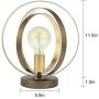 BRINLHEART Globe Industrial Metal Table Lamp, Vintage Nightstand Lamp,Industrial Lamp Dimmable Rustic Lamp for Bedrooms Dining Room Table Hallway Bedroom Bedside Living Room Restaurants Loft Cafe Club