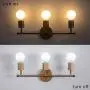 Linour 3 Lights Bathroom Vanity Light Modern Wall Sconce Metal Industrial Wall Lamps Lighting Fixture for Bathroom Hallway Bedroom Living Room Kitchen