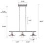 Wellmet 3-Lights Modern Pendant Lighting for Kitchen Island, Farmhouse Chandelier Dining Room Lighting Fixtures Hanging with Brushed Nickel Finish,Chandeliers Height Adjustable (Silver Chain)