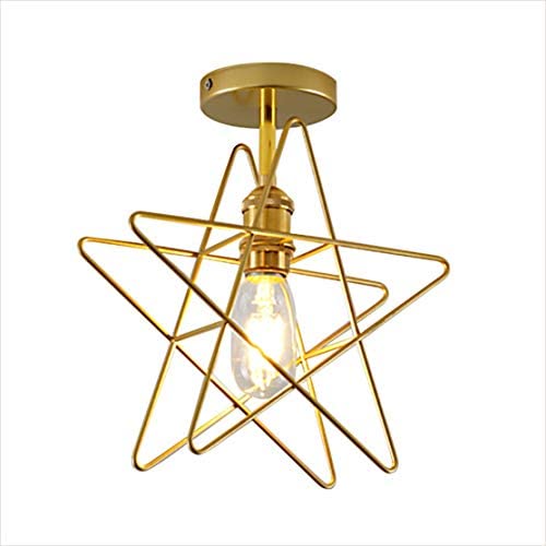 Modo Lighting Moravian Star Light Modern Flush Mount Ceiling Light Fixture for Bedroom Kitchen Living Room Dining Room Hallway Stairway E26 (Gold)