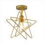 Modo Lighting Moravian Star Light Modern Flush Mount Ceiling Light Fixture for Bedroom Kitchen Living Room Dining Room Hallway Stairway E26 (Gold)