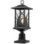Beionxii Outdoor Post Lights | Exterior Pillar Lantern Pier Mount Lights with 3-Inch Base, Sand Textured Black Cast Aluminum with Clear Glass