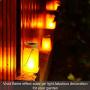 Solar Mason Jar Light with The Flickering Flame Effect(Mason Jar/Hanger Included) 4 Pack,Outdoor Solar Table Light for Patio Yard Garden Party Wedding Christmas,Outdoor Decorative Hanging Light Zkee