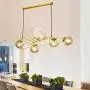 Kankanray Nordic Creative Chandelier Modern Resin Bird Glass Ceiling Lamp 4 Light Flush Mount Lighting Fixture for Bar Dining Room Living Room Bedroom (Gold)
