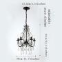Riomasee Mini Crystal Chandelier 5 Lights Bronze Chandelier with K9 Crystal Raindrop Iron Ceiling Light Fixtures for Bedroom,Dining,Living Room