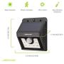 Mr Beams Solar Wedge 8 LED Security Outdoor Motion Sensor Wall Light, 4-Pack, Black