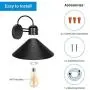DEWENWILS 2 Pack Dusk to Dawn Wall Light Outdoor, Gooseneck Barn Light Fixtures Wall Mount, Wall Sconce Farmhouse, Matte Black Exterior Lights for Porch, Garage, E26 Socket DEWENWILS 2 Pack Dusk to Dawn Wall Light Outdoor, Gooseneck Barn Light Fixtures Wall Mount, Wall Sconce Farmhouse, Matte Black Exterior Lights for Porch, Garage, E26 Socket