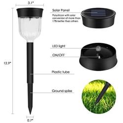 Aityvert Solar Lights Outdoor, Solar Path Lights Waterproof Landscape Lighting Auto On/Off LED Color Changing Solar Pathway Lights for Garden Lawn Patio Walkway Christmas Yard - 6-Pack