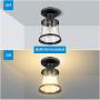 DEWENWILS Farmhouse Ceiling Light Fixture, Oil Rubbed Bronze, Semi Flush Mount Ceiling Light, Clear Glass Shade, Vintage Flush Mount Light Fixture for Bedroom, Dining Room, Cafe, Bar, Hallway
