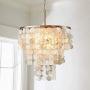 Saint Mossi 1-Light Morden Chandelier Capiz Pendant Lighting Fixture Coastal Style Hanging Ceiling Lighting for Dining Living Room Bedroom White Kitchen Island Saint Mossi 1-Light Morden Chandelier Capiz Pendant Lighting Fixture Coastal Style Hanging Ceiling Lighting for Dining Living Room Bedroom White Kitchen Island