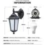 LMP Outside Light Porch Light Exterior Light Fixtures, LED Bulb Included, Special Handling Waterproof and Anti-Corrosion Aluminum Material, Outdoor Light for Wall, Garage, Front Porch - 4 Pack …