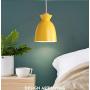 LAKIQ Modern Mini Colorful Pendant Light Nordic Lovely Hanging Ceiling Lighting Kitchen Island Lights for Dining Room Restaurant Bar Living Room (Yellow)