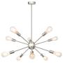 Nickel Modern Sputnik Chandeliers 10 Lights Mid Century Ceiling Lights Fixture Pendant Lighting for Indoor Dining Room, Bedroom, Living Room, Kitchen, Foyer, Hallway
