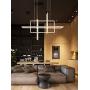 LightInTheBox Dimmable LED Pendant Light Chandeliers Ceiling Lighting Fixture Lamp for Dining Room, Bedroom Dimmable with Remote Control 4000LM (Silver)