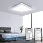LED Ceiling Light Fixtures Flush Mount 12.8inch 24W Bright White Square LED Ceiling Lamp 5000K, Airand 2050LM Daylight Waterproof Bathroom Ceiling Light for Kitchen Hallway Porch Living Room Bedroom