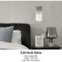 VINLUZ Modern Glass Wall Sconces Lighting Brushed Nickel Finished 1-Lights Bathroom Vintage Wall Light Fixtures Vanity, Indoor Porch Lights Hallway Bedroom Dining Room