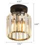 Ceiling Light Fixture Mini Hallway Modern Lighting fixtures Crystal Chandelier Semi Flush Mount for Bar Kitchen Dining Room