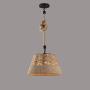 JiuZhuo Rustic Nautical Rope Woven Drum Shaded 1-Light Pendant Light