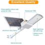 120W Solar Street Flood Light, Outdoor Street Light, Dusk to Dawn Solar Led Outdoor Light with Remote Control, IP65 Waterproof, Ideal for Yard, Garden, Parking lot, Street, 6500K/Cool White