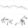 Payton 6-Light Foldable Track Lighting, Matte Silver,59351